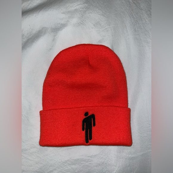 Billie Eilish Beanie Hat Orange - Picture 1 of 2